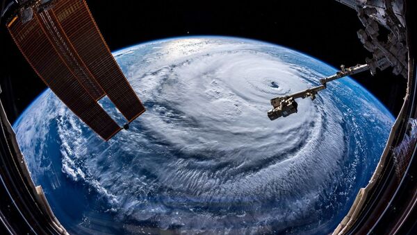 Foto do furacão Florence tirada pelo astronauta Alexandr Gerst a partir da Estação Espacial Internacional - Sputnik Brasil