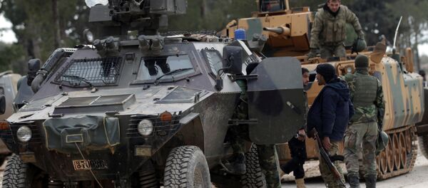 Forças turcas na Síria - Sputnik Brasil