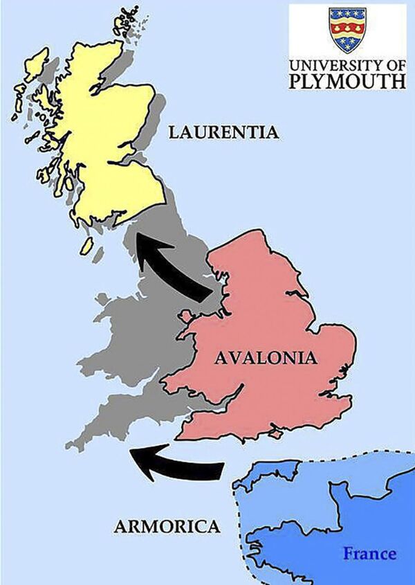 Mapa mostrando como, segundo os pesquisadores, as ilhas Britânicas poderiam ter sido formadas - Sputnik Brasil