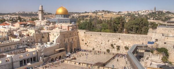 Muro das Lamentações e Cúpula da rocha na cidade velha de Jerusalém. - Sputnik Brasil