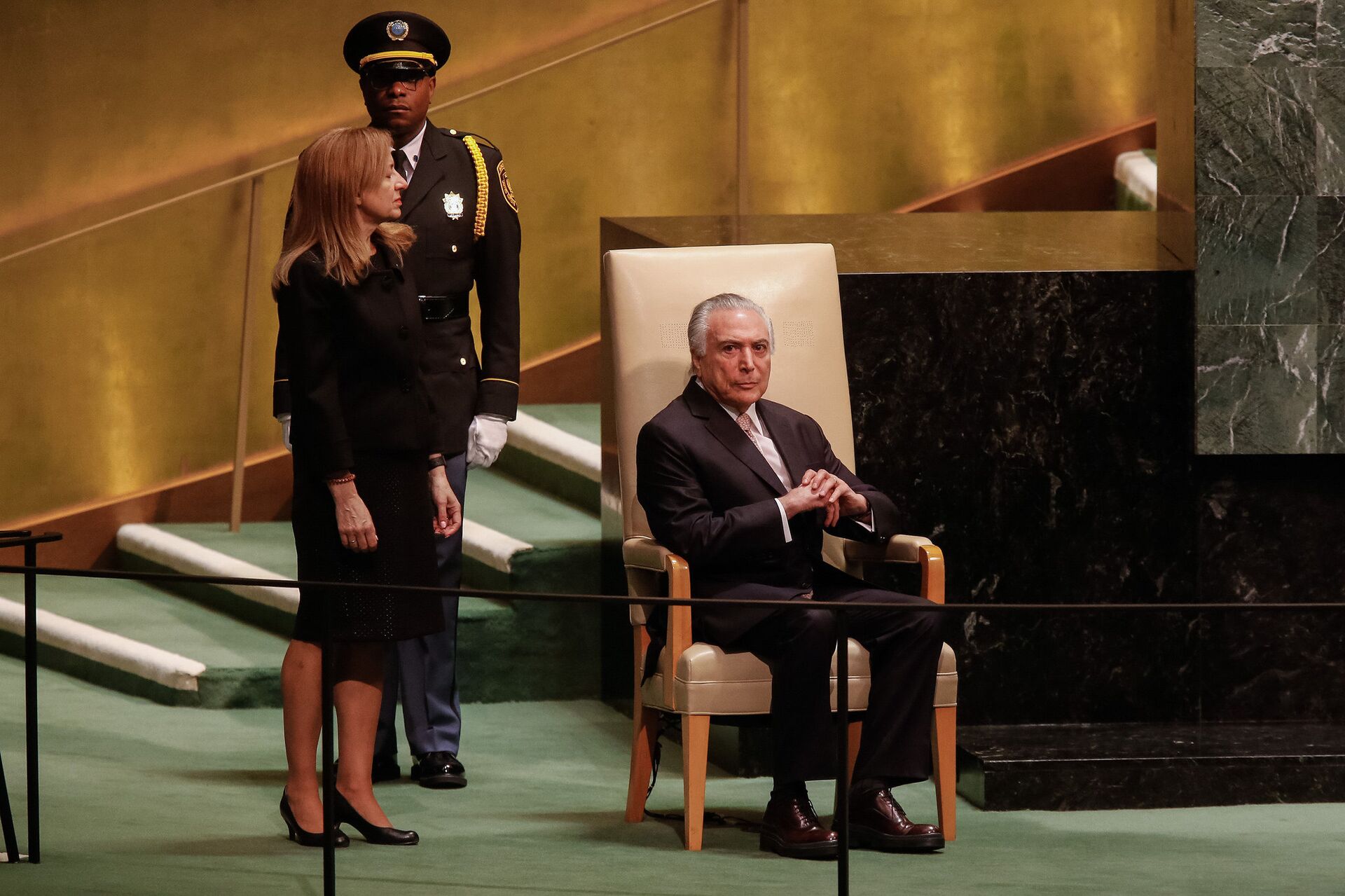 Michel Temer, presidente do Brasil, na abertura da 73ª Assembleia Geral das Nações Unidas, em Nova York - Sputnik Brasil, 1920, 20.01.2022