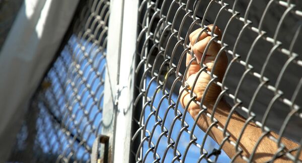 Refugiado no campo de Moria  - Sputnik Brasil