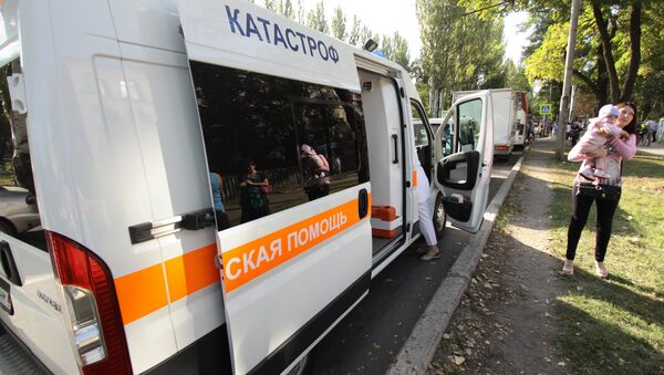 Veículo de emergência médica em Donetsk (foto de arquivo). - Sputnik Brasil