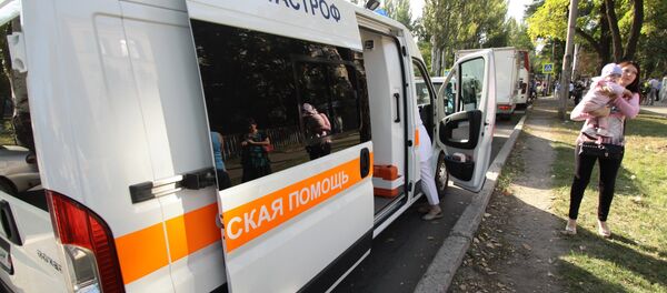 Veículo de emergência médica em Donetsk (foto de arquivo). - Sputnik Brasil