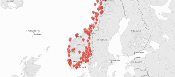 Mapa de objetos militares divulgada pela Autoridade de Segurança Nacional da Noruega - Sputnik Brasil