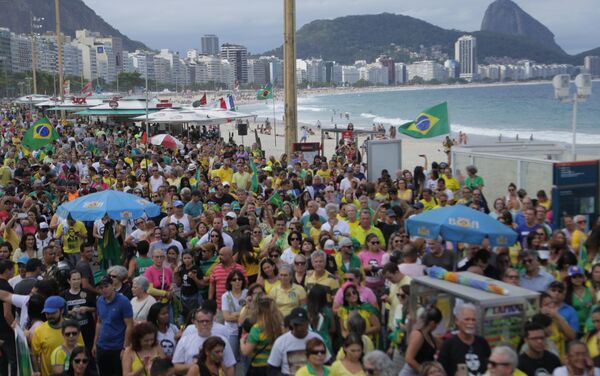 Ato em defesa de Jair Bolsonaro no Rio de Janeiro. - Sputnik Brasil