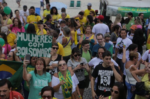 Ato em defesa de Jair Bolsonaro no Rio de Janeiro. - Sputnik Brasil