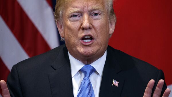 Presidente dos EUA, Donald Trump, discursa durante uma sessão da Assembleia Geral, em Nova York, em 26 de setembro de 2018 - Sputnik Brasil