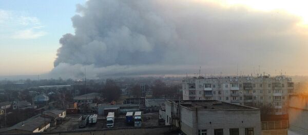 Explosão que ocorreu em um depósito militar na região de Chernigov, na Ucrânia. - Sputnik Brasil
