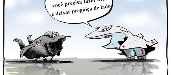 Não relaxe demais, F-35, já que pretende ser o melhor do mundo Não relaxe demais, F-35, já que pretende ser o melhor do mundo - Sputnik Brasil
