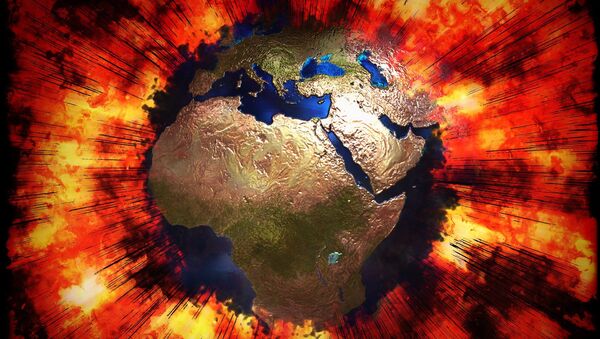 A Terra afetada por uma explosão (imagem ilustrativa) - Sputnik Brasil