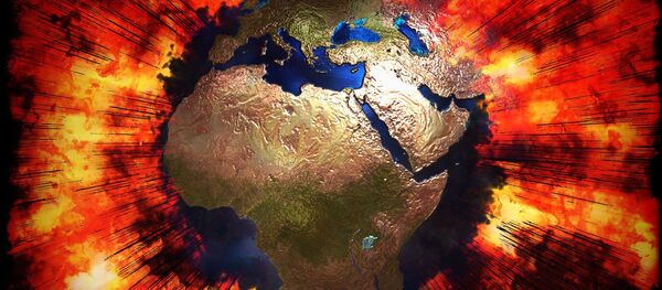 A Terra afetada por uma explosão (imagem ilustrativa) - Sputnik Brasil