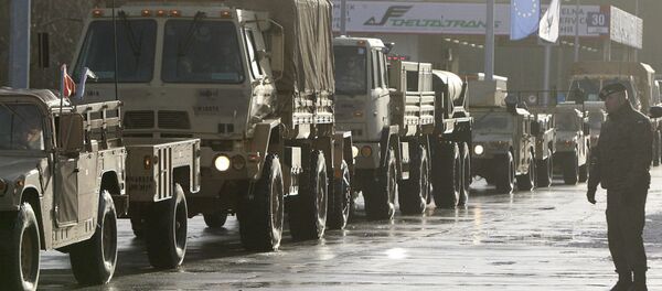 Material bélico dos EUA na Europa Material bélico dos EUA na Europa - Sputnik Brasil