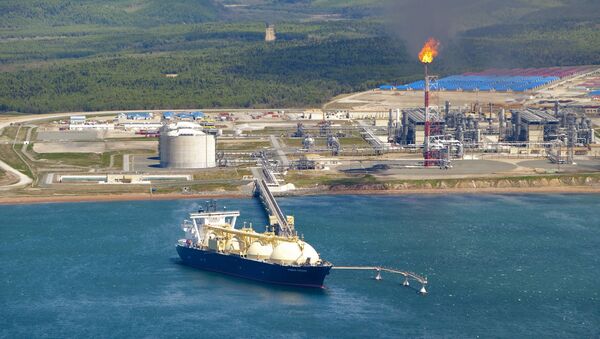 Produção de gás liquefeito na Rússia, na ilha de Sacalina (foto de arquivo) - Sputnik Brasil