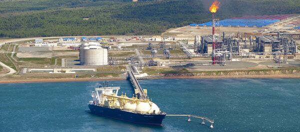 Produção de gás liquefeito na Rússia, na ilha de Sacalina (foto de arquivo) - Sputnik Brasil