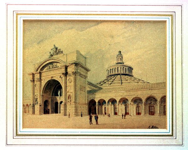 Pintura feita por Adolf Hitler entre 1911 e 1912, retratando o centro de Vienna Pintura feita por Adolf Hitler entre 1911 e 1912, retratando o centro de Vienna - Sputnik Brasil