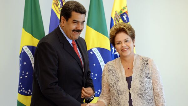 Presidente da Venezuela Nicolás Maduro com a presidente do Brasil Dilma Rousseff - Sputnik Brasil