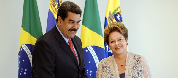Presidente da Venezuela Nicolás Maduro com a presidente do Brasil Dilma Rousseff - Sputnik Brasil