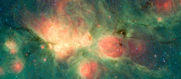 Imagem da Nebulosa Pata de Gato obtida pelo telescópio Spitzer da NASA Imagem da Nebulosa Pata de Gato obtida pelo telescópio Spitzer da NASA - Sputnik Brasil