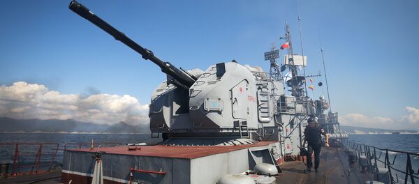 Canhão naval AK-176 - Sputnik Brasil
