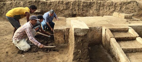 Salão de festas do faraó Ramsés II descoberto no Egito - Sputnik Brasil