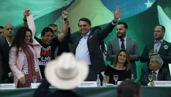 Jair Bolsonaro em lançamento de sua candidatura pelo PSL - Sputnik Brasil