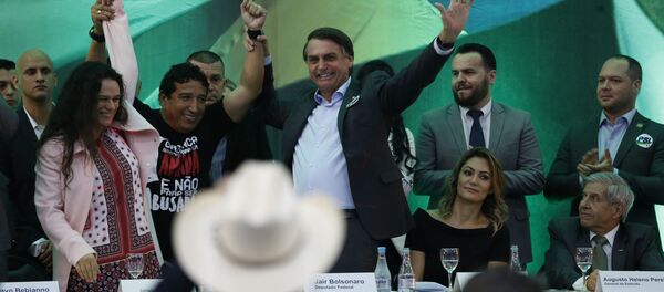 Jair Bolsonaro em lançamento de sua candidatura pelo PSL - Sputnik Brasil