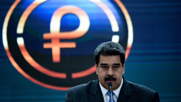 Presidente de Venezuela, Nicolás Maduro, durante discurso sobre petro - Sputnik Brasil