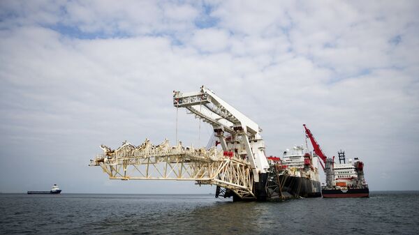 Nord Stream 2, em construção no Mar Báltico. - Sputnik Brasil