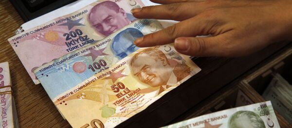 Notas de lira turca Notas de lira turca - Sputnik Brasil