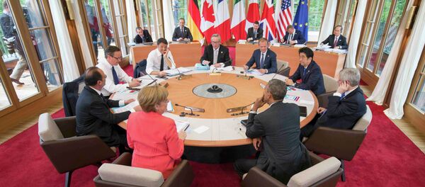 Líderes dos países participantes do G7 - Sputnik Brasil