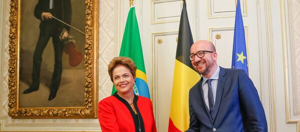 Presidenta Dilma Rousseff durante encontro com primeiro-ministro da Bélgica, Charles Michel - Sputnik Brasil