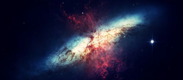 Buraco negro no centro de uma galáxia (apresentação artística) - Sputnik Brasil