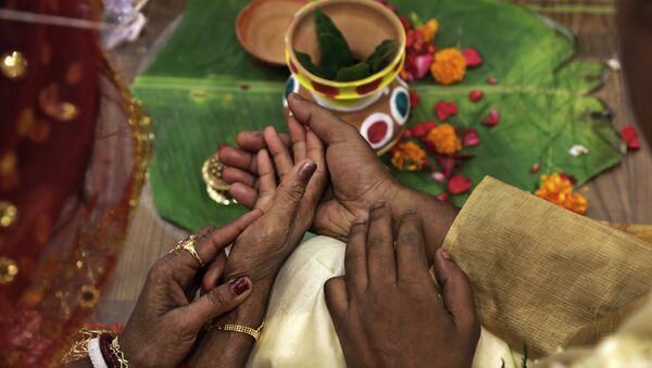 Cerimônia de casamento na Índia (imagem referencial) - Sputnik Brasil