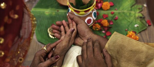 Cerimônia de casamento na Índia (imagem referencial) - Sputnik Brasil