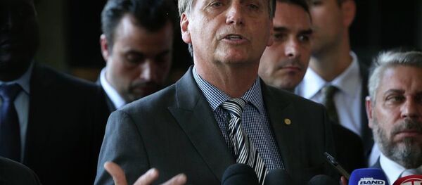O presidente eleito, Jair Bolsonaro, em entrevista coletiva em Brasília - Sputnik Brasil