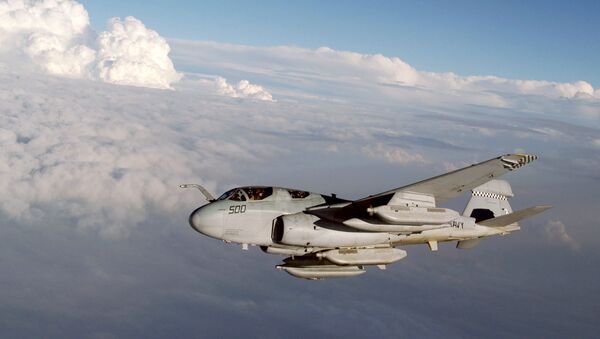Avião de guerra eletrônica EA-6B da Marinha dos EUA - Sputnik Brasil