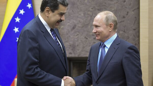 Nicolás Maduro, presidente da Venezuela, em encontro com o líder russo, Vladímir Putin, em Moscou - Sputnik Brasil