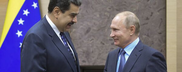 Nicolás Maduro, presidente da Venezuela, em encontro com o líder russo, Vladímir Putin, em Moscou - Sputnik Brasil