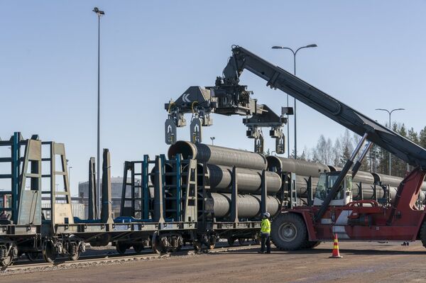 Construção do Nord Stream 2 (Corrente do Norte 2) na Finlândia (foto de arquivo) - Sputnik Brasil