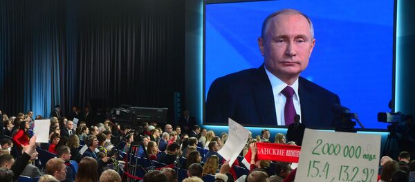 Coletiva de imprensa anual de Vladimir Putin, 20 de dezembro de 2018 - Sputnik Brasil
