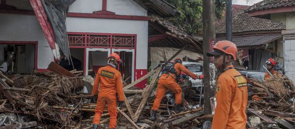 Consequências do tsunami na Indonésia - Sputnik Brasil