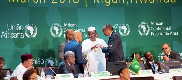 Líderes africanos assinaram o acordo de livre comércio, o maior desde a criação da Organização Mundial do Comércio, 21 de março de 2018 - Sputnik Brasil