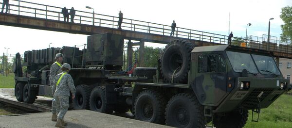 Sistema de mísseis Patriot, fornecido pelos EUA, é estacionado em uma base militar da cidade polonesa de Morąg - Sputnik Brasil