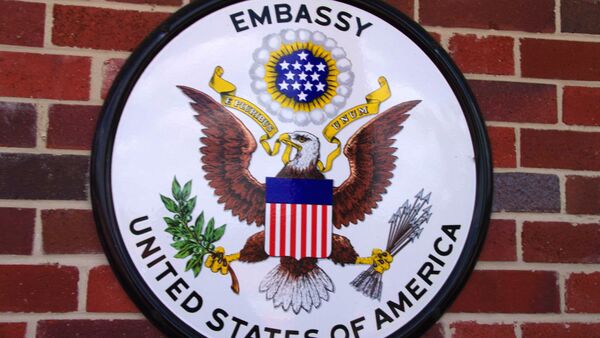 Brasão dos serviços de embaixada norte americanos - Sputnik Brasil