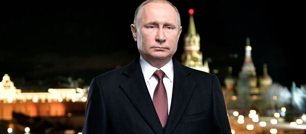 Vladimir Putin se dirigingo aos cidadãos russos com a mensagem tradicional de Ano Novo (foto de arquivo) - Sputnik Brasil