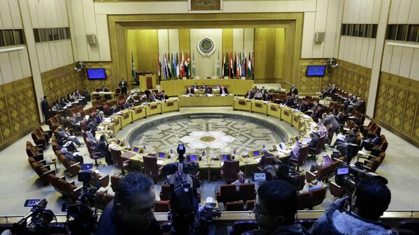 Representantes da Liga Árabe participam de reunião de emergência na sede do grupo  no Cairo, Egito (arquivo) - Sputnik Brasil