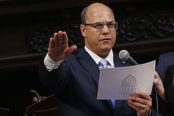 O governador Wilson Witzel toma posse na Assembleia Legislativa do Estado do Rio de Janeiro (Alerj) . O governador Wilson Witzel toma posse na Assembleia Legislativa do Estado do Rio de Janeiro (Alerj) . - Sputnik Brasil