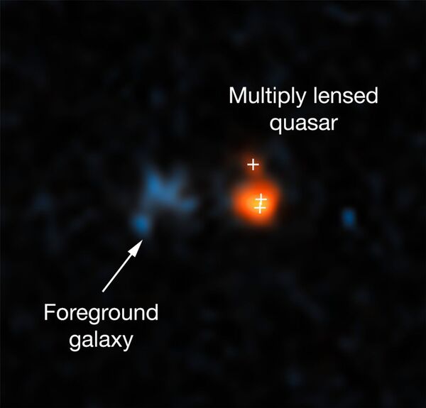 Quasar J043947.08 + 163415.7, observado com o telescópio Hubble - Sputnik Brasil