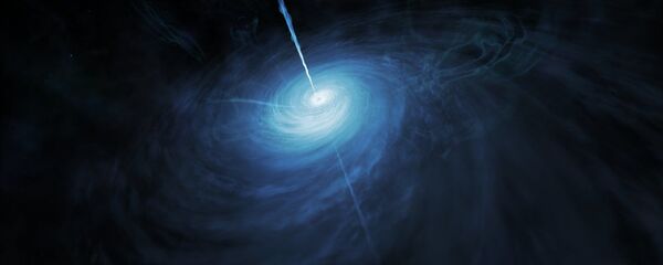 Ilustração artística do quasar J043947.08+163415.7 no Universo primordial - Sputnik Brasil